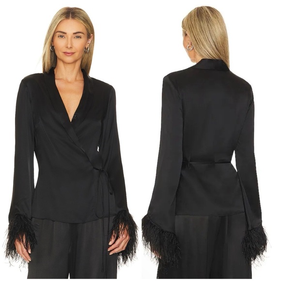 Amanda Uprichard X Revolve Shanelle Top in Black Size S - Picture 1 of 9